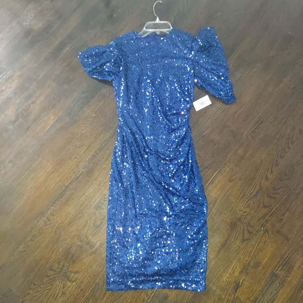 Teri John Navy Sparkle Dress
